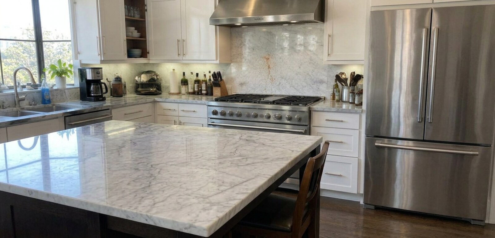 A pristine kitchen after a deep clean